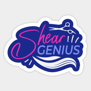 Shear Genius // Funny Hair Stylist // Funny Hairdresser Gift Sticker